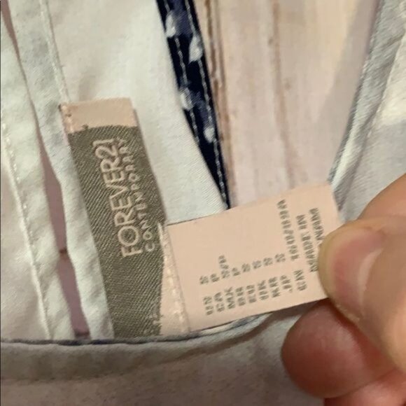 Forever 21 Contemporary S Blue Gray Silky Slinky High Neck Sleeveless Summer Min - Picture 6 of 7